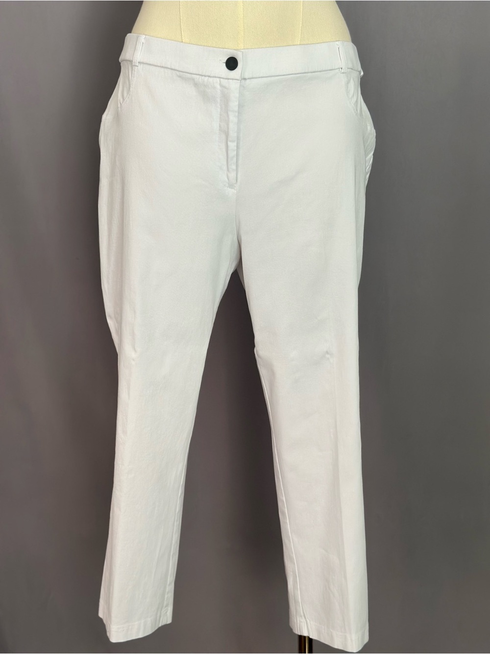 Ashley Stewart White Cropped Stretch Pants –
Plus Size Career Casual (1386)